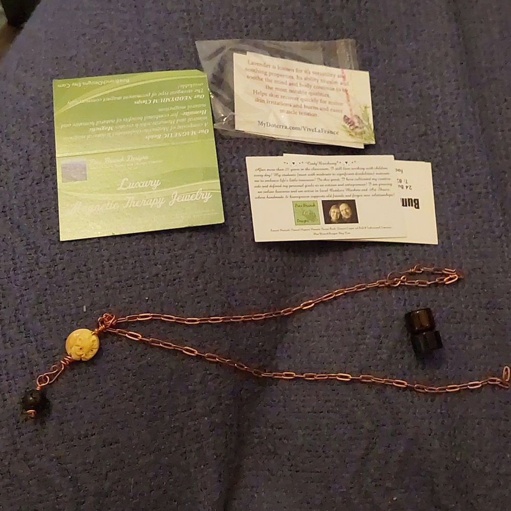 Magnetic aroma therapy neckless